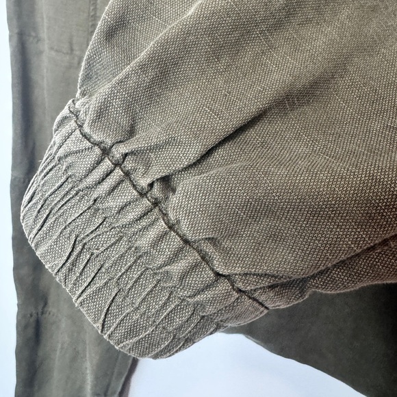 Aritzia Community Linen Blend Pants Olive - Picture 9 of 12